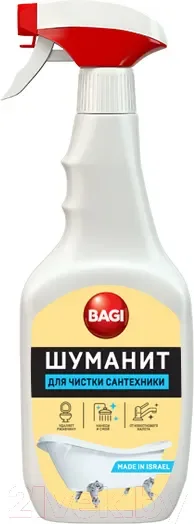 Чистящее средство для ванной комнаты Bagi Шуманит для сантехники (500мл) — фото 3
