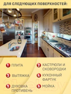 Чистящее средство для кухни Bagi Шуманит Жироудалитель (400мл) — фото 5