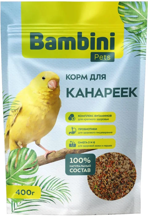 Корм для птиц Bambini Pets Для канареек (400г)