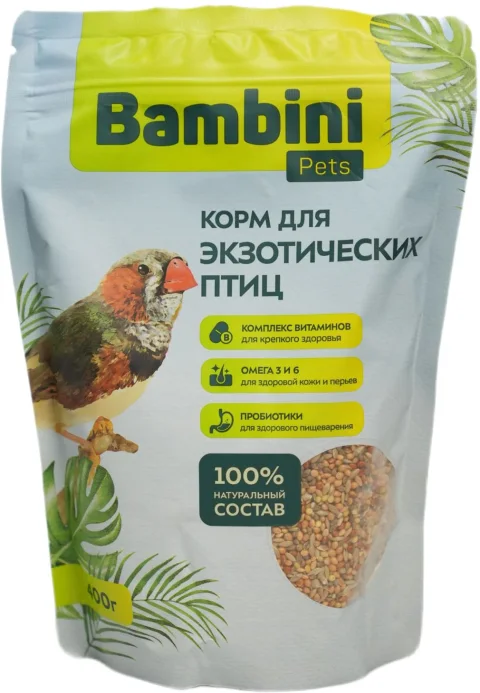 Корм для птиц Bambini Pets Для экзотических птиц (400г)