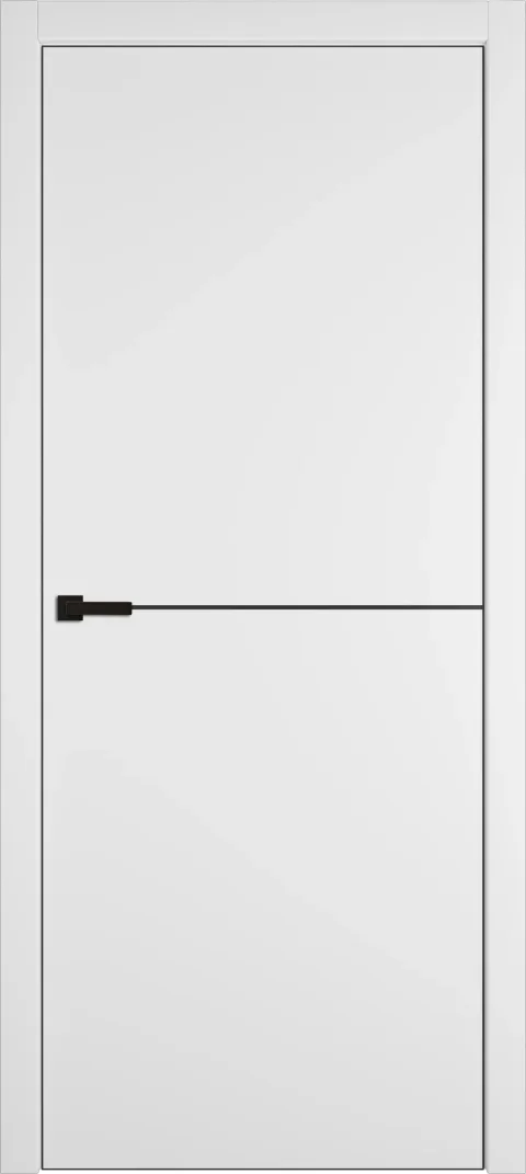 Дверь межкомнатная Emalex Basic 1 80x200 (Ice/ABS Black)