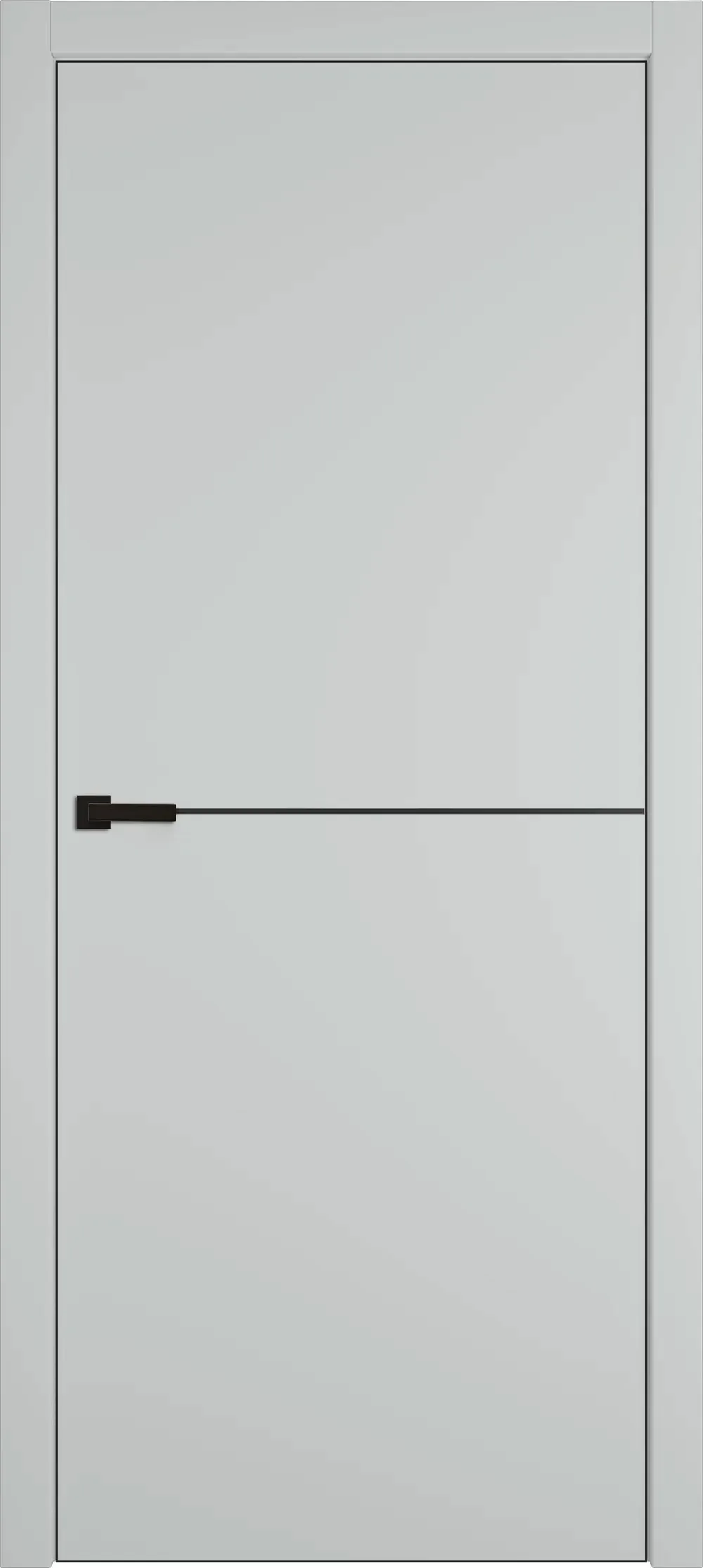 Дверь межкомнатная Emalex Basic 1 80x200 (Steel/ABS Black)