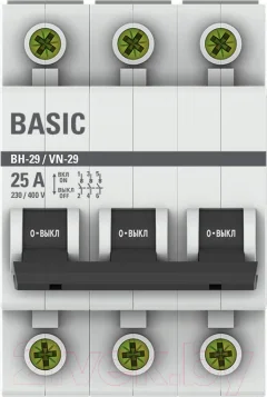 Выключатель нагрузки EKF Basic 3P 25А ВН-29 / SL29-3-25-bas — фото 2
