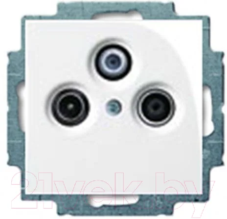 Розетка ABB Basic 55 / SP610230TRIAX1S-01.36-01.01-01.00 (белый, лицевая панель)