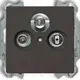 Розетка ABB Basic 55 / SP610230TRIAX1S-05.36-01.01-01.00 (шато-черный, лицевая панель) — фото 2
