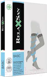 Чулки компрессионные RelaxSan Basic Plus 870P, 140 den, 2 кл.к. (22-27 mmHg, р.4, т.беж) — фото 4