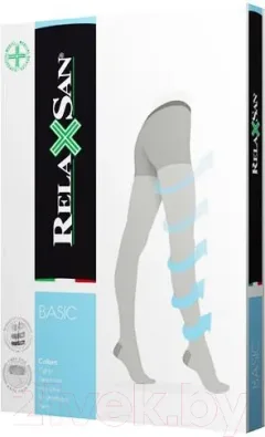 Колготки компрессионные RelaxSan Basic PLUS 880P, 140 den, 2 кл.к. (22-27 mmHg, р.4, черный) — фото 8