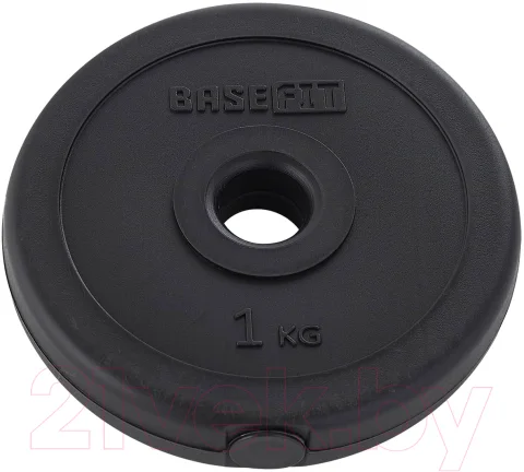 Диск для штанги BaseFit BB-203 (1кг, черный)