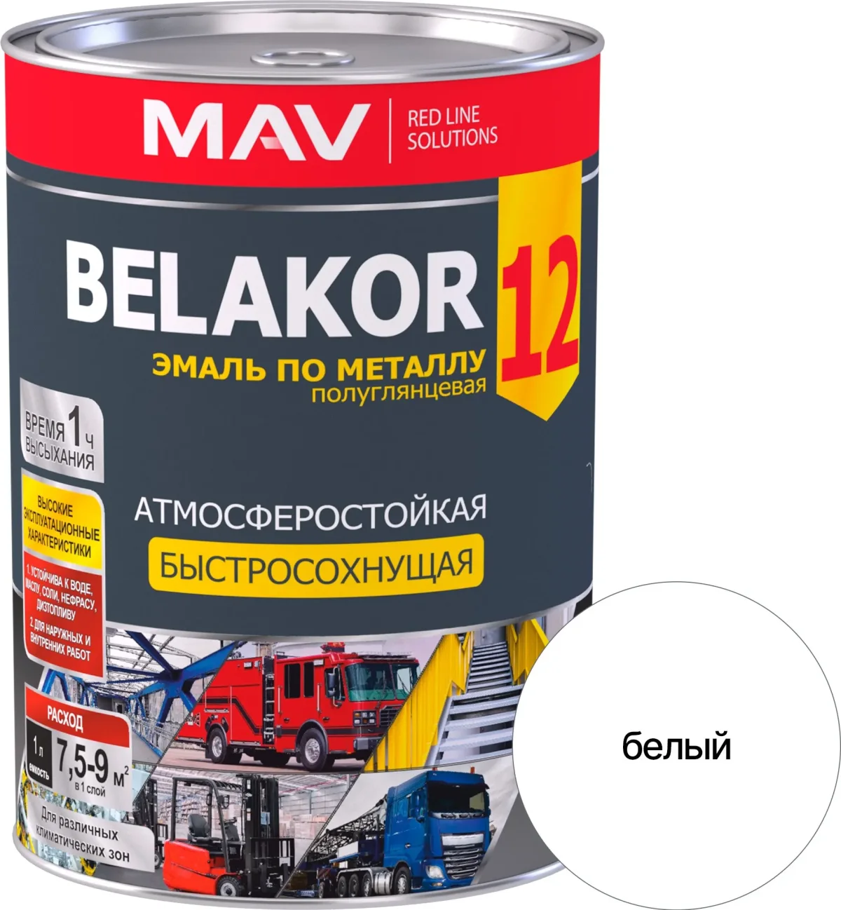 Эмаль MAV Belakor-12 (900г, белый)