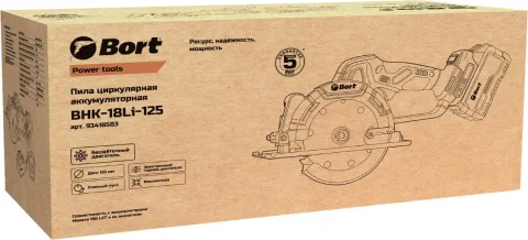 Дисковая пила Bort BHK-18Li-125 (93418583)