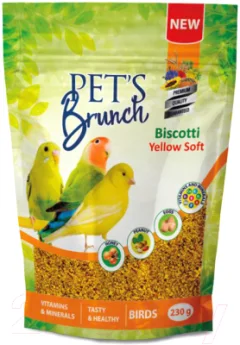 Корм для птиц Pet's Brunch Biscotti Yellow Soft Функциональный десерт (230г) — фото 7
