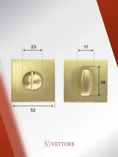 Фиксатор дверной защелки Vettore BK 2105 SSG (cатинированное золото) — фото 3