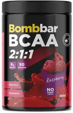 Аминокислоты BCAA Bombbar Малина (300г)
