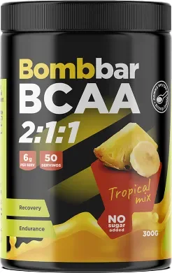 Аминокислоты BCAA Bombbar Тропический микс (300г)
