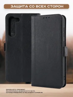 Чехол-книжка Case Book для Redmi 15 (4G) с магнитной застежкой (черный) — фото 3