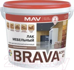 Лак MAV Brava ВД-АК-2041 мебельный (20л, бесцветный полуматовый) — фото 5