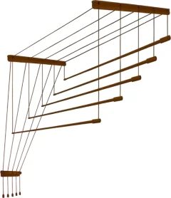 Сушилка для белья Comfort Alumin Group Потолочная Алюминиевая Bronze Style 5 прутьев 1.6м (бронзовый) — фото 1