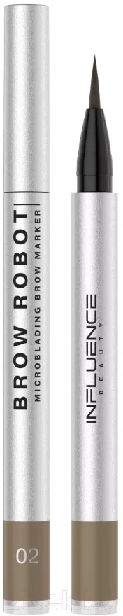 Фломастер для бровей Influence Beauty Brow Robot тон 02 (0.7мл) — фото 2