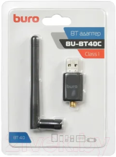Bluetooth-адаптер Buro BU-BT40С (100м, черный) — фото 6