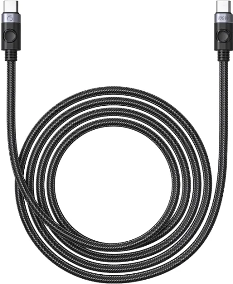 Кабель Orico C2CZ-10-BK-BP (1м, черный/серебристый)