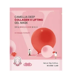 Маска для лица гелевая Round Lab Camellia Deep Collagen V-Lifting (10г) — фото 9