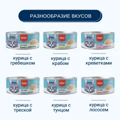 Влажный корм для кошек Wanpy Cat Курица с лососем (95г) — фото 6