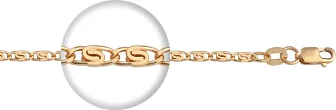 Цепочка из красного золота Кристалл CB12000226773 (55см)