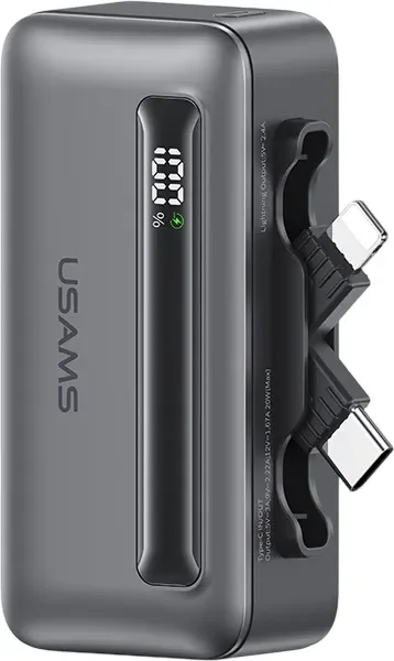 Портативное зарядное устройство Usams CD233 Mini 5000mAh (серый)