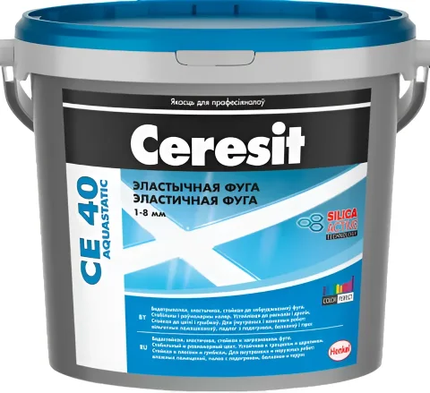 Фуга цементная Ceresit CE 40 Aquastatic (5кг, серый)