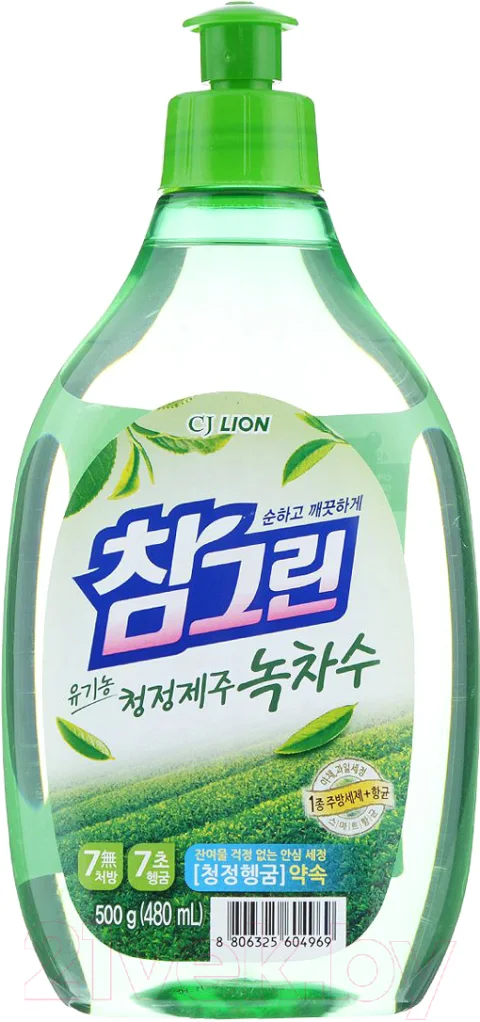 Средство для мытья посуды Lion Chamgreen зеленый (480мл)