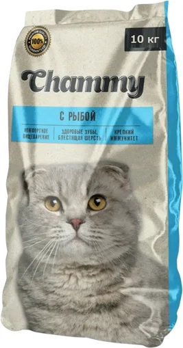 Сухой корм для кошек Chammy С рыбой (10кг)