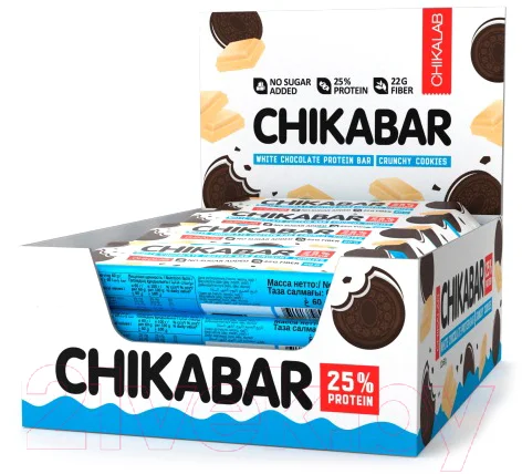 Набор протеиновых батончиков Chikalab Хрустящее печенье (20х60г)