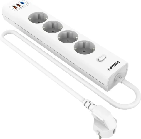 Сетевой фильтр Philips CHP4346WA/51 (2м, 4 розетки, белый)