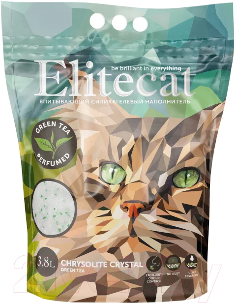 Наполнитель для туалета EliteCat Chrysolite Green Tea 4891/EC (3.8л/1.67кг)
