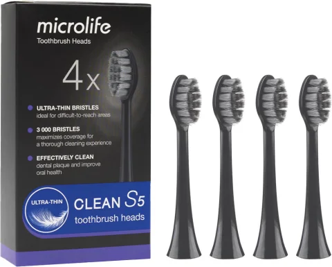 Набор насадок для зубной электрощетки Microlife Clean S5 (ультрамягкие)