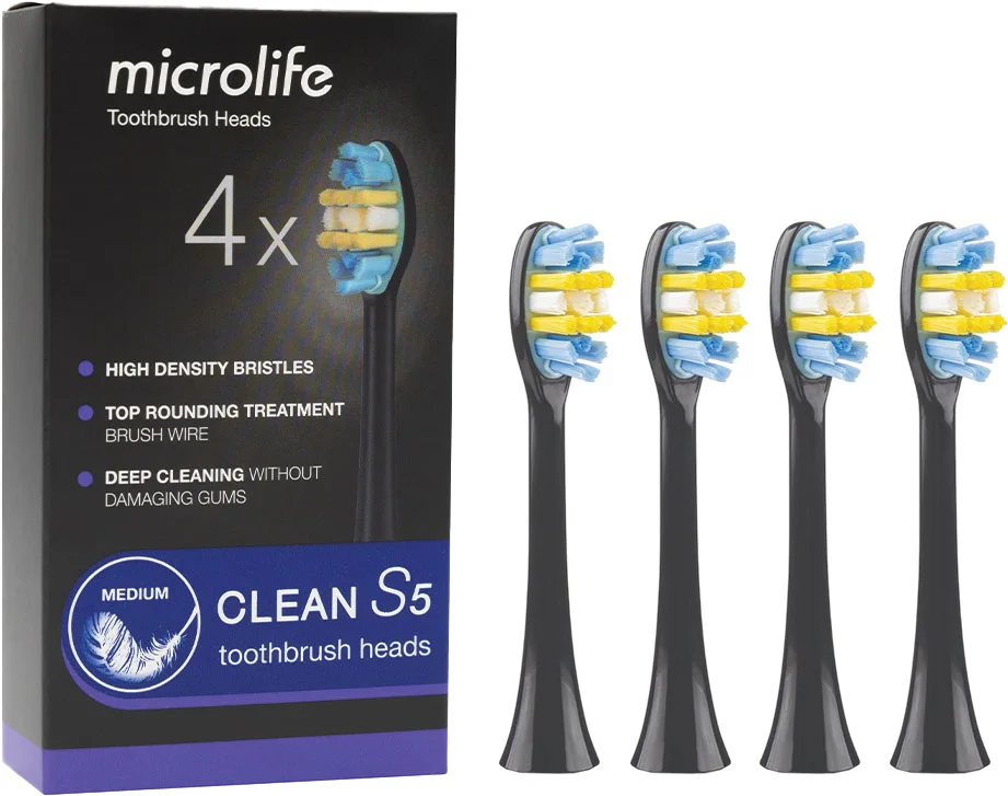 Насадка для зубной электрощетки Microlife Clean S5 (средней жесткости)