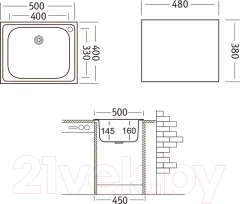 Мойка кухонная Ukinox CLM500.400 5C-C — фото 6