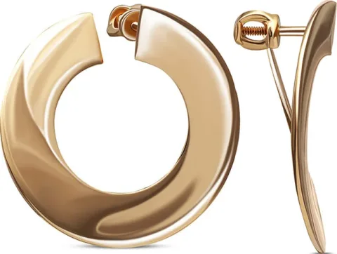 Серьги из желтого золота Кристалл CM63200226773