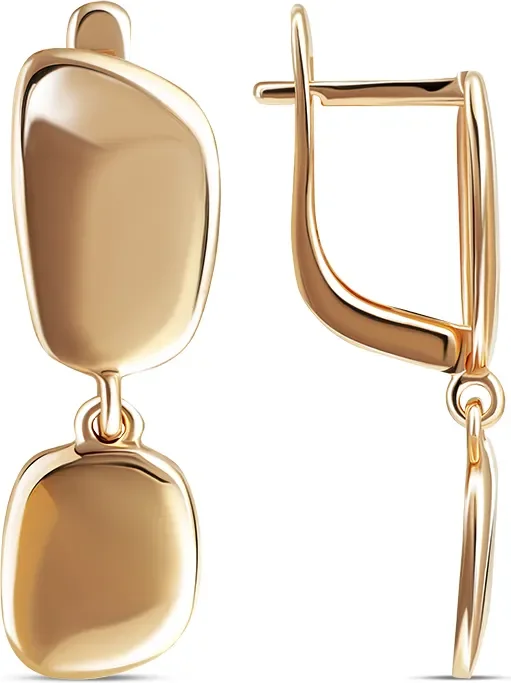 Серьги из желтого золота Кристалл CN03400226773