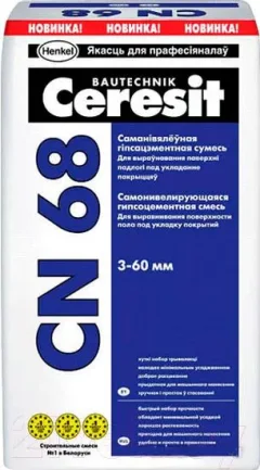 Самонивелирующаяся смесь Ceresit CN 68 (25кг) — фото 3