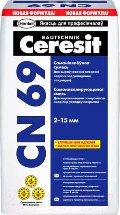 Самонивелирующаяся смесь Ceresit CN 69 (25кг) — фото 3