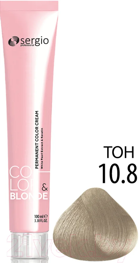 Крем-краска для волос Sergio Professional Color&Blonde 10.8 (очень светлый блондин нордический)