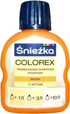 Колеровочный пигмент Sniezka Colorex 13 (100мл, желтый) — фото 1