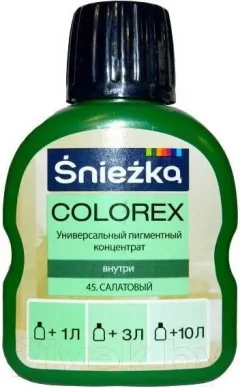 Колеровочный пигмент Sniezka Colorex 45 (100мл, салатовый) — фото 5