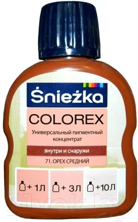 Колеровочный пигмент Sniezka Colorex 71 (100мл, орех средний)