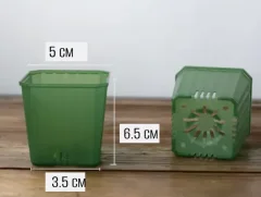 Набор вазонов BOTANICA Compact квадратный (5x6.5см, зеленый) — фото 2