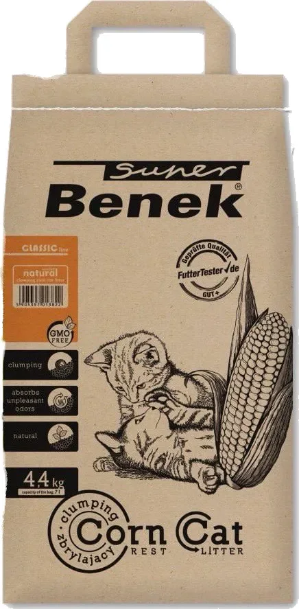 Наполнитель для туалета Super Benek Corn Cat натуральный (7л/4.35кг)
