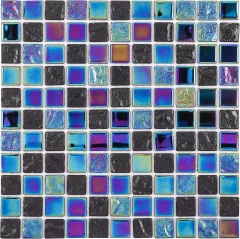 Мозаика Wellerein Crystal Glass SD7016 (300x300, черный) — фото 9