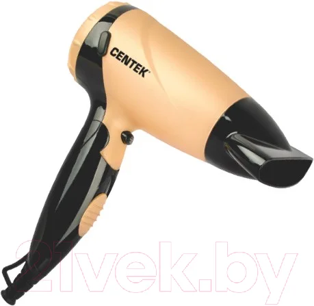 Компактный фен Centek CT-2209 BLG (черный/золото)
