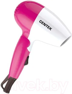 Компактный фен Centek CT-2229 (белый/розовый) — фото 1